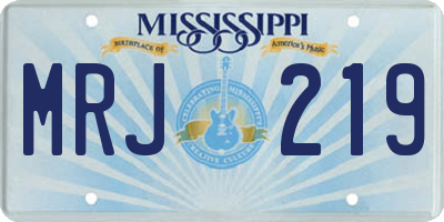 MS license plate MRJ219