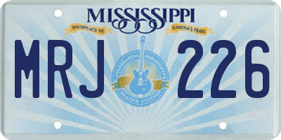 MS license plate MRJ226