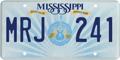 MS license plate MRJ241