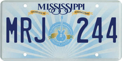 MS license plate MRJ244
