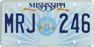 MS license plate MRJ246