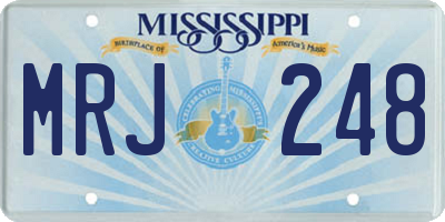 MS license plate MRJ248