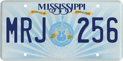 MS license plate MRJ256