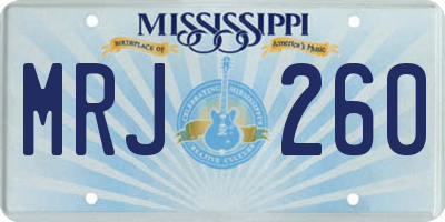 MS license plate MRJ260