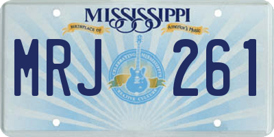MS license plate MRJ261
