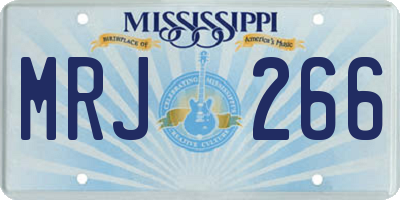 MS license plate MRJ266