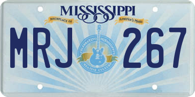 MS license plate MRJ267