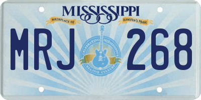 MS license plate MRJ268