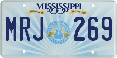 MS license plate MRJ269