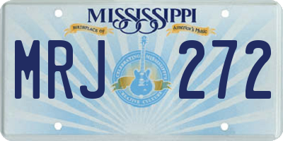 MS license plate MRJ272
