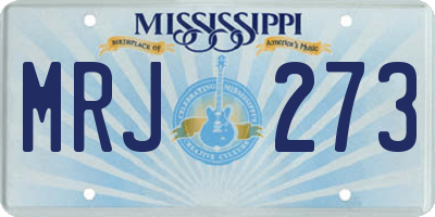 MS license plate MRJ273