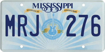 MS license plate MRJ276