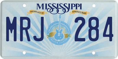 MS license plate MRJ284