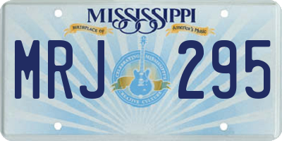 MS license plate MRJ295