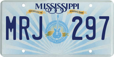 MS license plate MRJ297