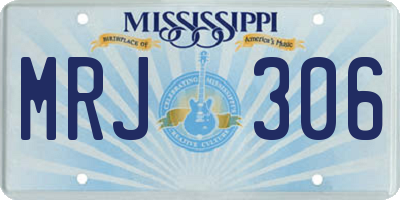 MS license plate MRJ306