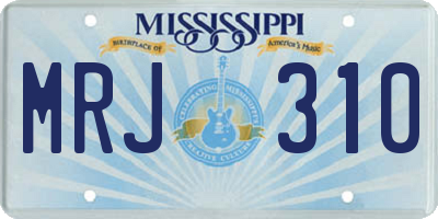 MS license plate MRJ310