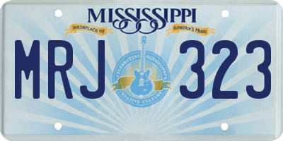MS license plate MRJ323