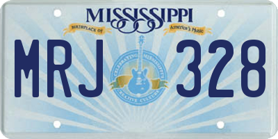 MS license plate MRJ328
