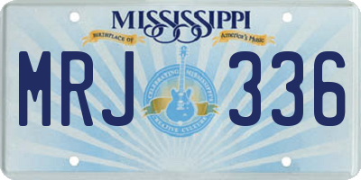 MS license plate MRJ336