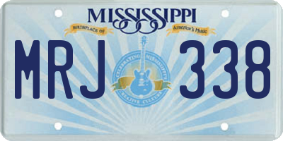 MS license plate MRJ338