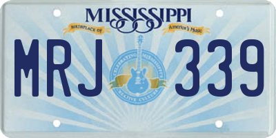MS license plate MRJ339