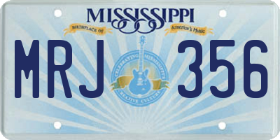 MS license plate MRJ356