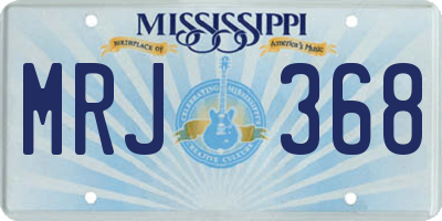 MS license plate MRJ368