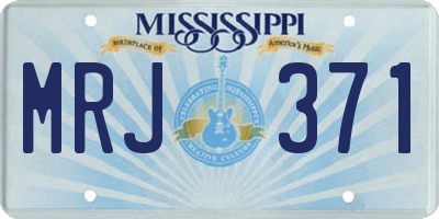 MS license plate MRJ371