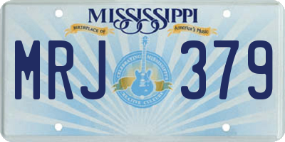 MS license plate MRJ379