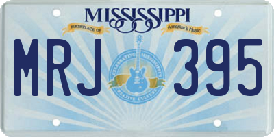MS license plate MRJ395