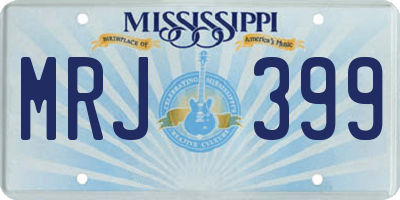 MS license plate MRJ399