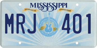 MS license plate MRJ401