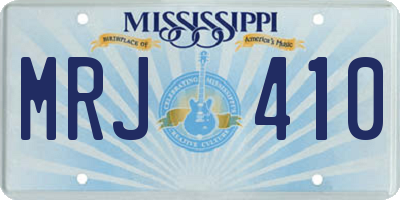 MS license plate MRJ410
