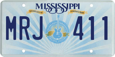 MS license plate MRJ411