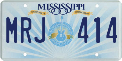 MS license plate MRJ414
