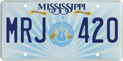 MS license plate MRJ420