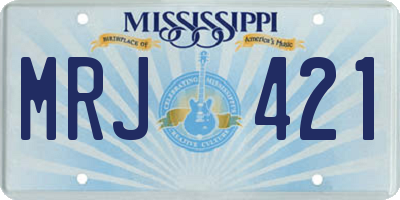 MS license plate MRJ421