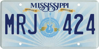 MS license plate MRJ424