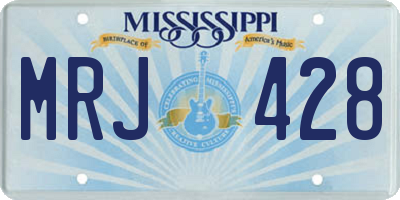 MS license plate MRJ428