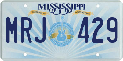 MS license plate MRJ429