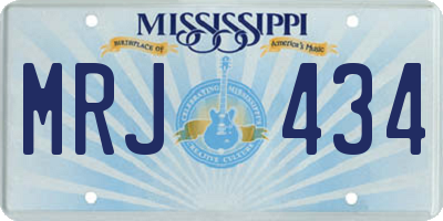 MS license plate MRJ434