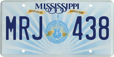 MS license plate MRJ438