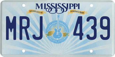 MS license plate MRJ439