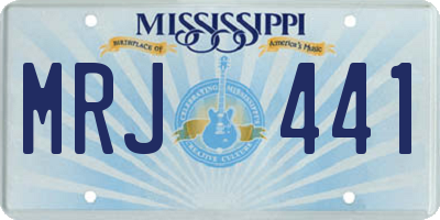 MS license plate MRJ441