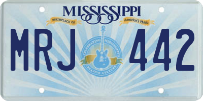MS license plate MRJ442