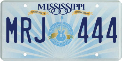 MS license plate MRJ444