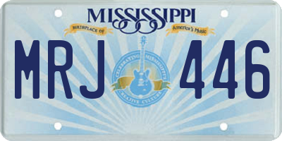 MS license plate MRJ446