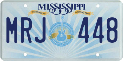 MS license plate MRJ448