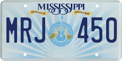 MS license plate MRJ450